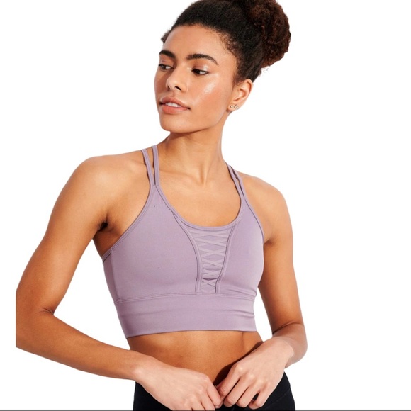 Nike Women's Cropped laced Training Tank Sports Bra - Picture 1 of 7